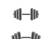 Gym Badge icon Fitness Logo Design