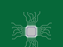 Circuit processor symbol and icon