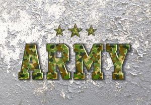 Army letters and number transparent background