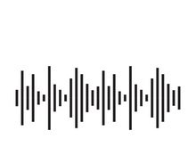 Sound waves vector illustration design template