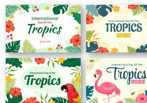 15 International Day of the Tropic Vector Illustration