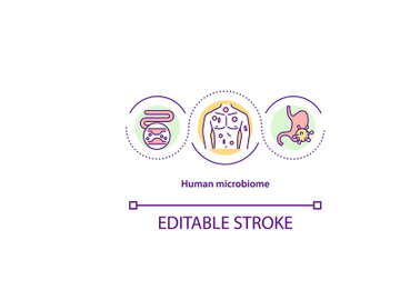 Human microbiome concept icon preview picture