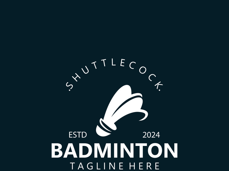 Badminton Shuttlecock logo icon design for Sport Badminton Championship club competition