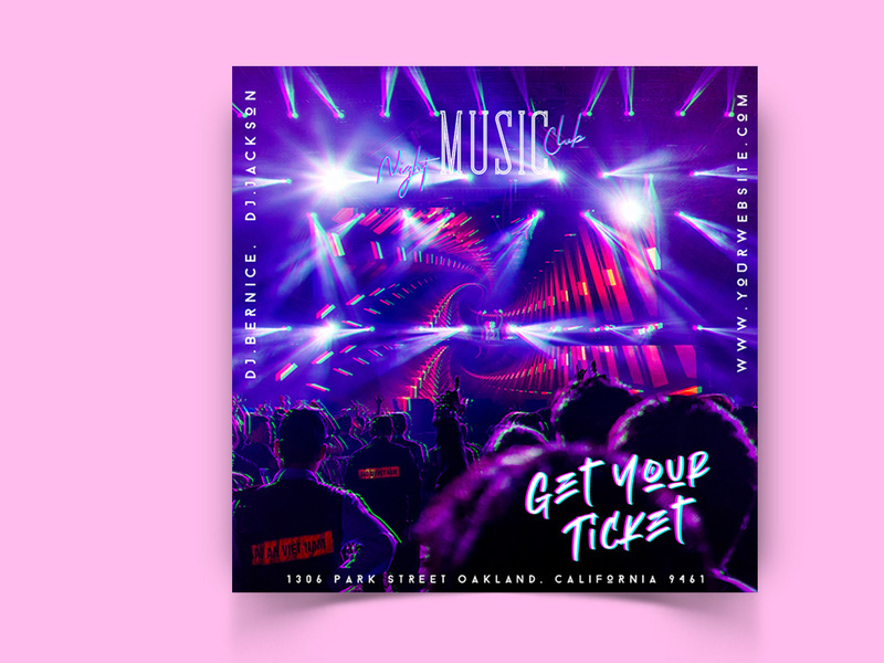 Music Event Social Media Post Template