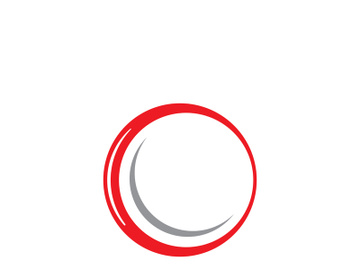 abstract red circle logo vector template preview picture