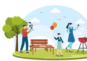 15 BBQ or Barbecue Cartoon Illustration