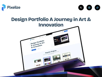 Pixelize Portfolio Nextjs Template preview picture