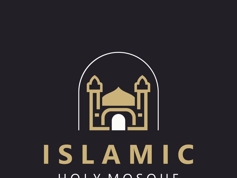 Islamic Mosque Logo design, template Islamic, Islamic Day Ramadan vector graphic