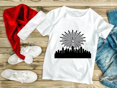 Cityscape Fireworks Celebration Urban