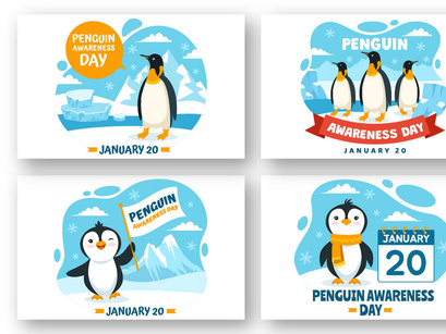 9 Penguin Awareness Day Illustration