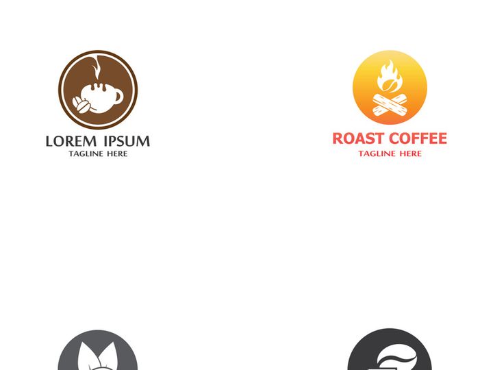 Premium coffee bean logo design.
