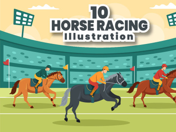 10 Horse Racing Competition Illustration preview picture
