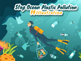 14 Stop Ocean Plastic Pollution Illustration preview picture