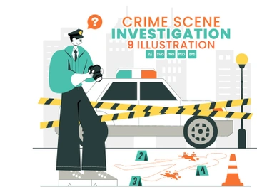 9 Crime Scene Investigation Illustration preview picture