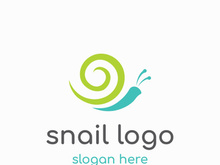 Snail logo design.