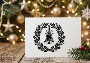 Sino de Natal com Coroa de Azevinho para Celebrações Festivas