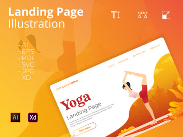 Yoga - Landing Page Illustration preview picture