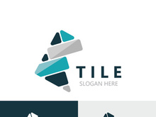 Elegant Tile Flooring Logo Design business store building Template