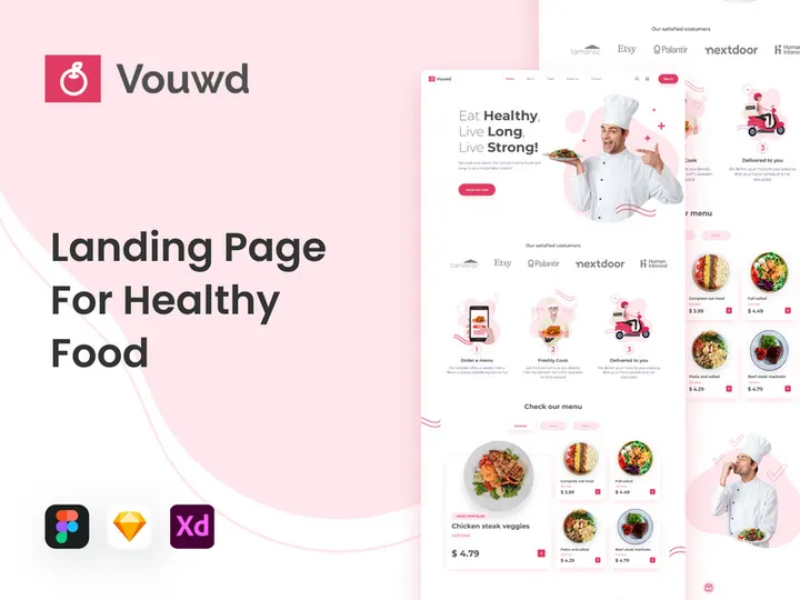 Vouwd - Landing Page for Healthy Food preview picture
