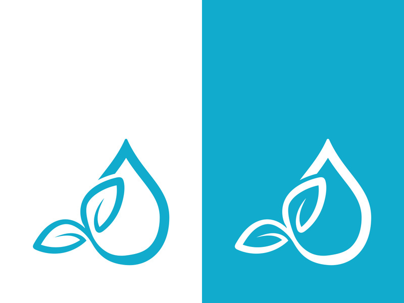 Background water drop logo icon vector illustration