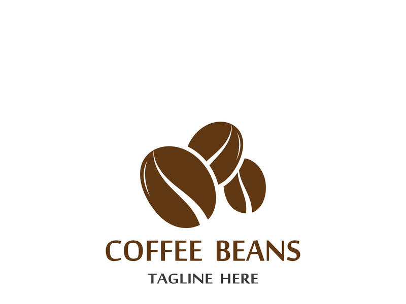 Premium coffee bean logo design.