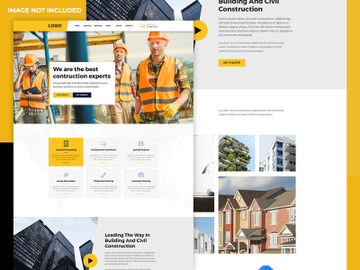 Construction website template preview picture