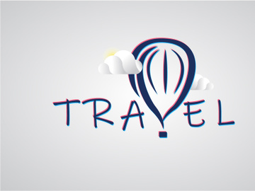 Travel balloon logo cloudy sky preview picture