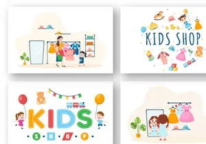 11 Kids Shop Illustration