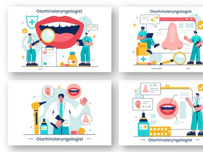 12 Otorhinolaryngologist Illustration