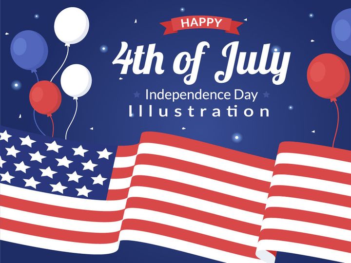 14 4th July Happy Independence Day USA Illustration