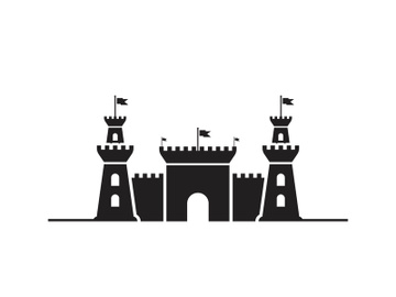 Castle vector illustration icon preview picture