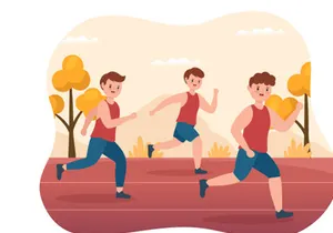 10 Running Race Flat Illustration