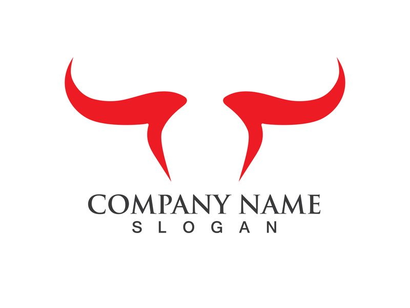 Devil horn vector icon logo design illustration template