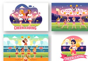13 Cheerleader Girl Illustration