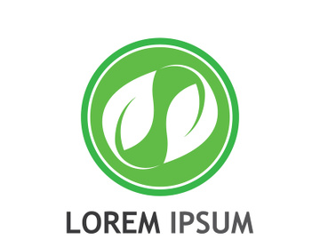 Natural green leaf logo design. preview picture