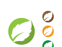 green Tree leaf  logo ecology nature element