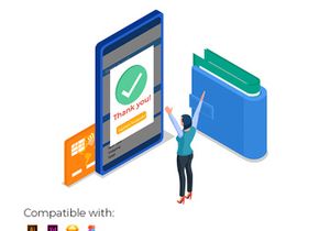 Mobile Payment - Landing Page Illustration template.