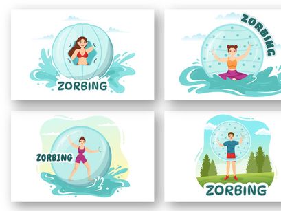 10 Zorbing Sport Illustration