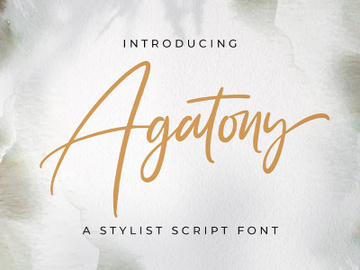 Agatony - Handwritten Font preview picture