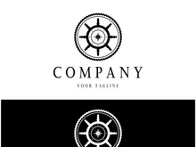 The cruise logo,ship steering logo, boat, yacht, rope, maritime, anchor. Logo for business, sailor, sailing, tourism