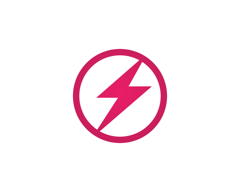 Strom Thunderbolt Template vector icon illustration design