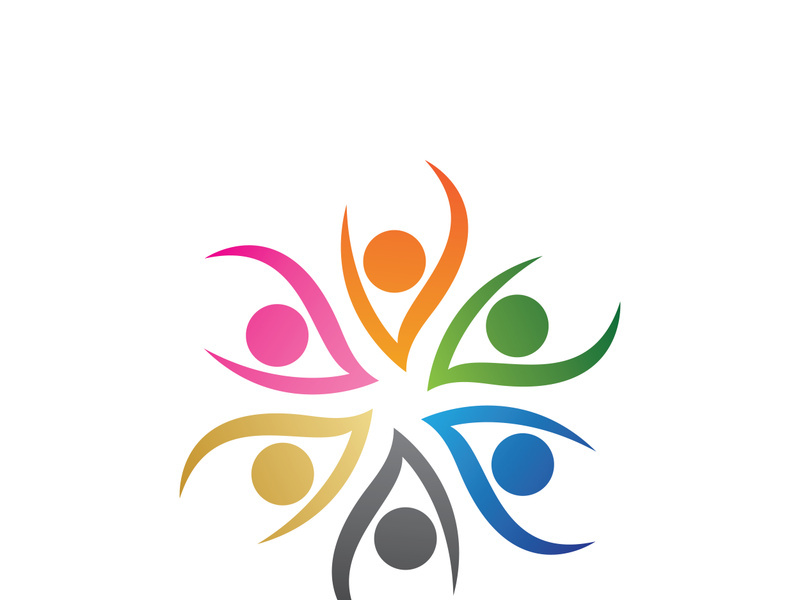 Community logo business template and icon people vector
