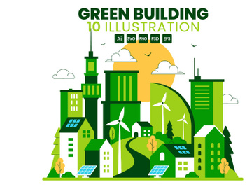 10 Green Building Illustration preview picture