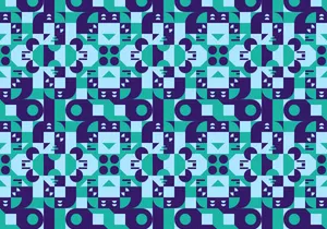 Red Blue Green Abstract geometric pattern