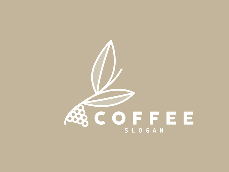 vintage retro design logo coffee bean drink simple concept illustration template
