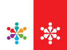 Community, network and social icon design template