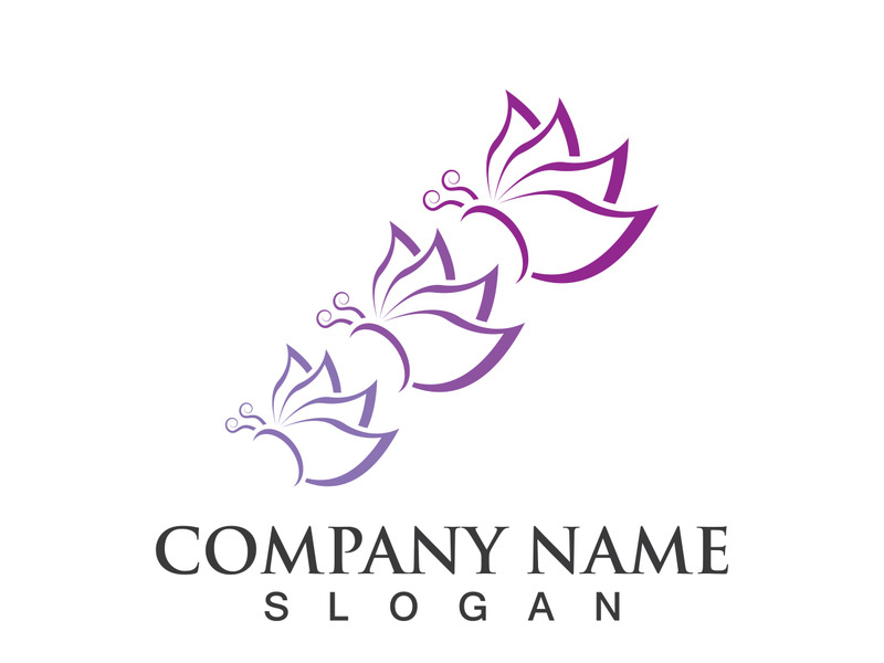 Butterfly logo template symbol vector icon design