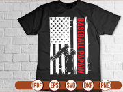BASEBALL PAPAW t shirt Design