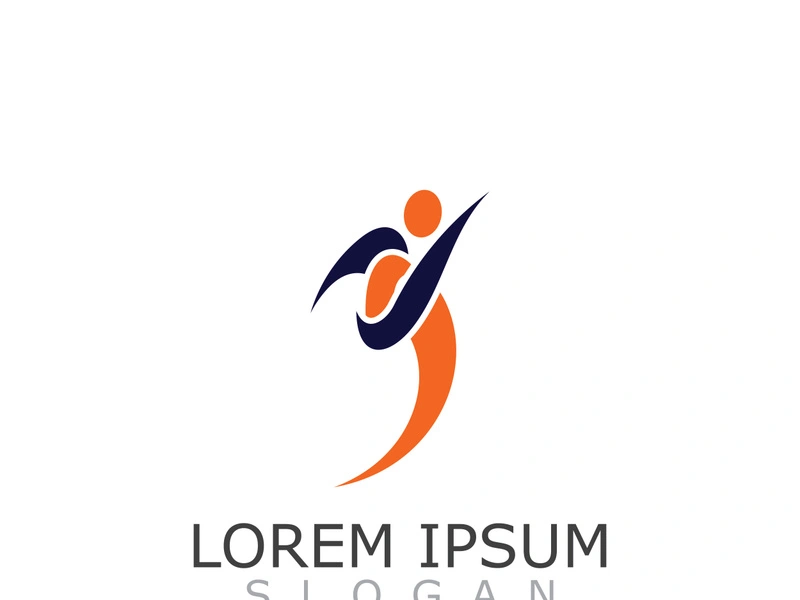 People active abstract logo business and healthy design vector template