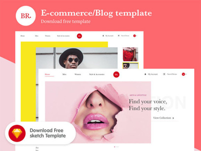 Br: Free Sketch ecommerce / blog template